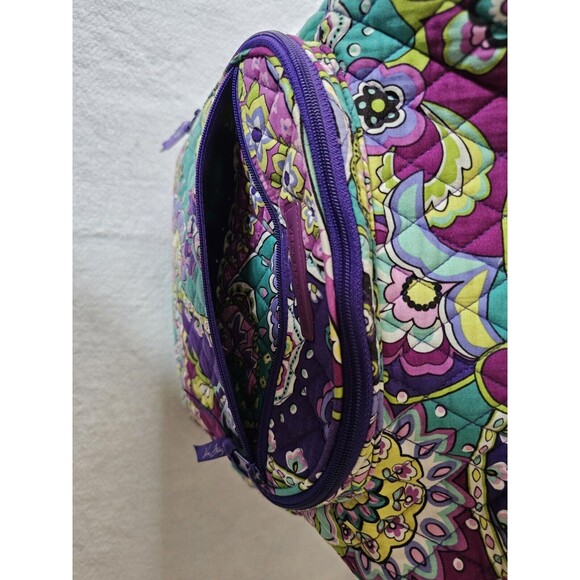Vera Bradley Backpack 3 Pocket Large Purple, Green